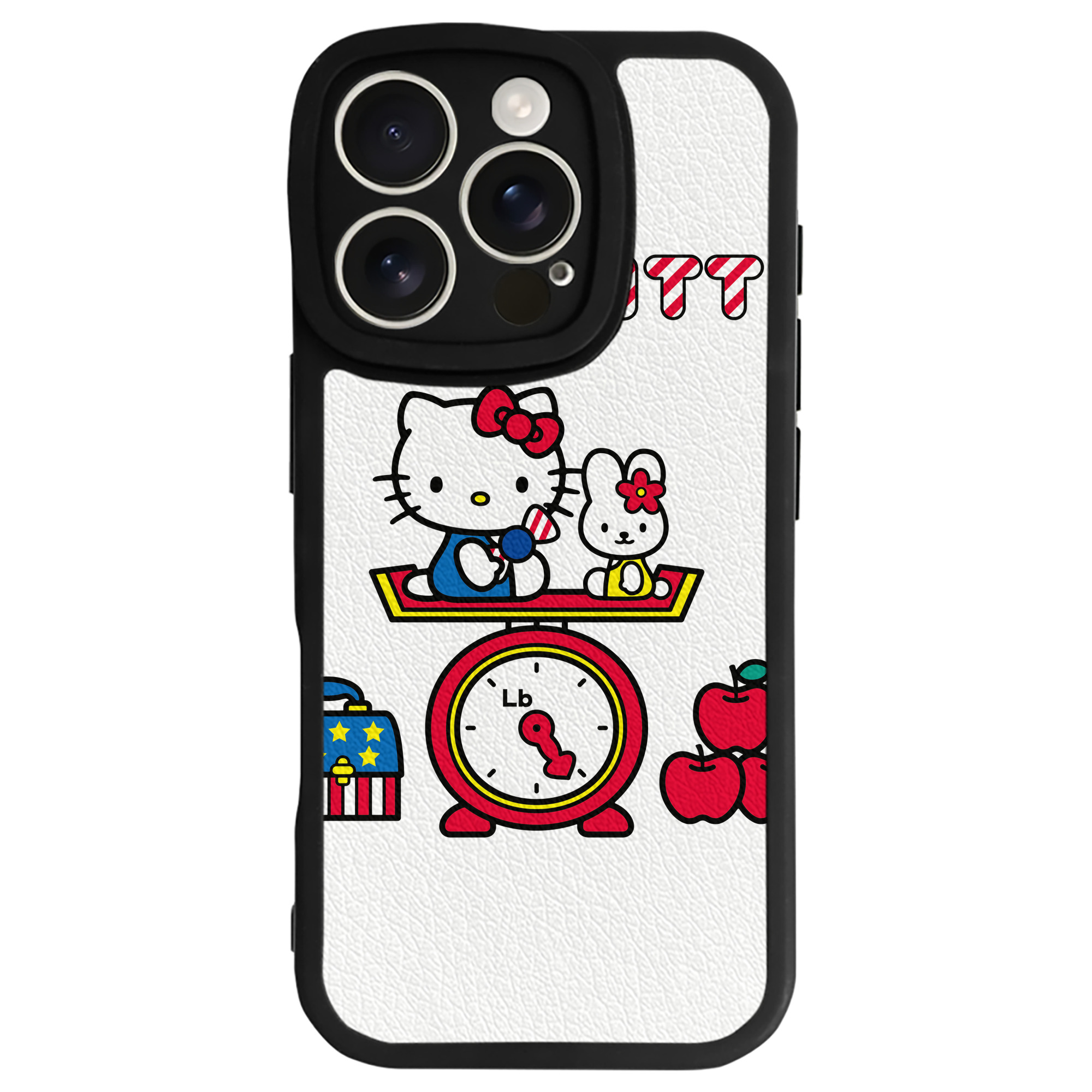 （画像用） Hello Kitty ハローキティ 【iPhone 16シリーズ対応】シリコンスマホケース（レザー調） 材質：シリコン